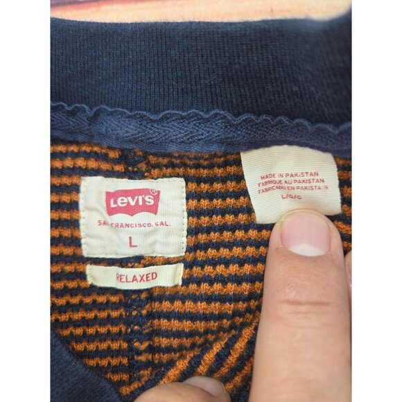 Levis Relaxed Fit Thermal Crewneck Sweatshirt Large - Picture 5 of 7